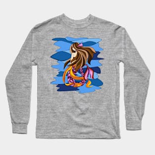 Stained Glass Mermaid Long Sleeve T-Shirt